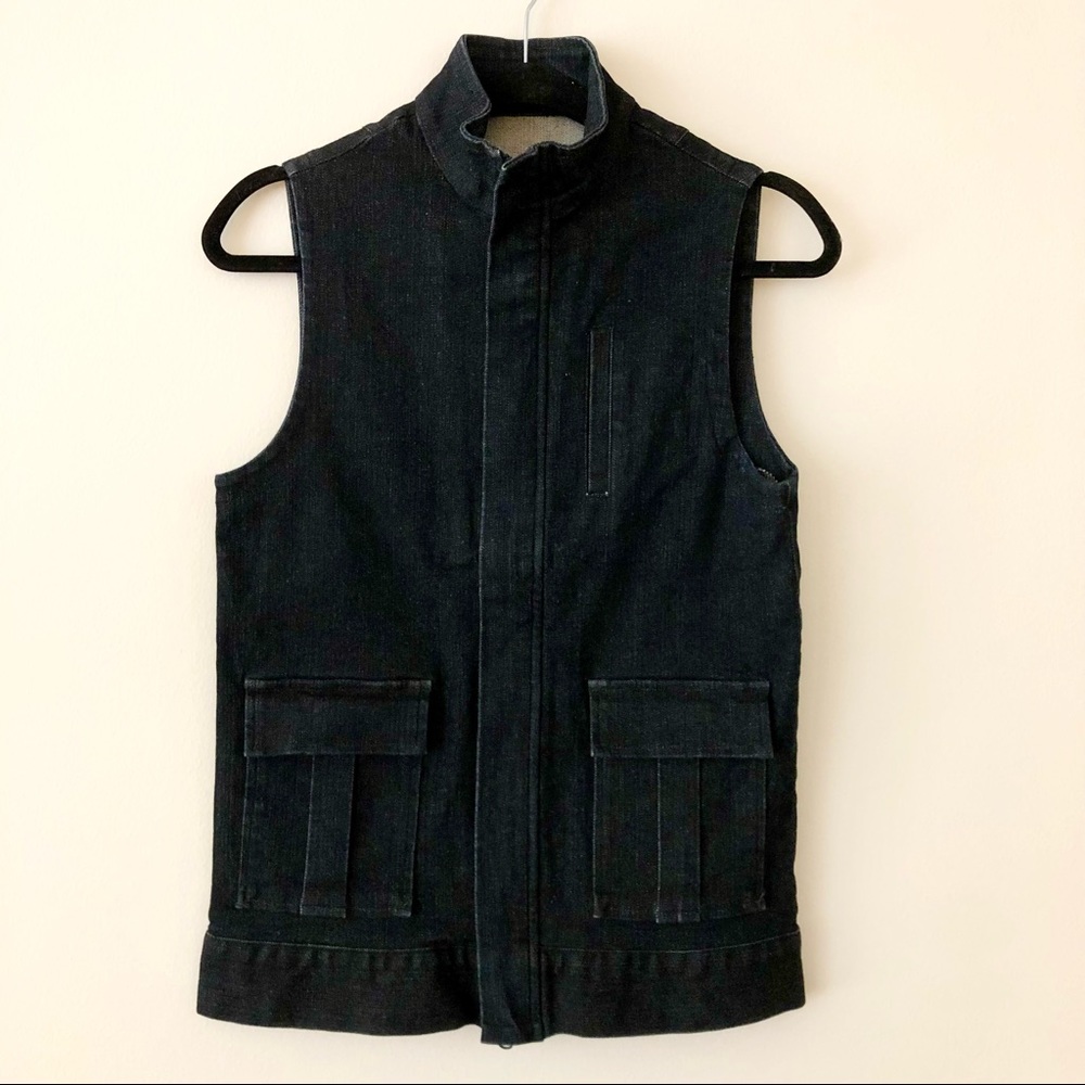 P.C.A Denim Mock Neck Vest